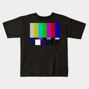 Vintage TV Color Bars Test Pattern Kids T-Shirt